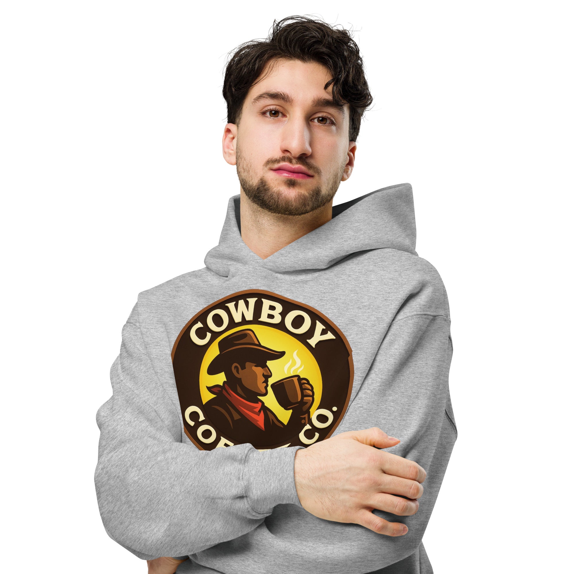 Unisex oversized hoodie with cowboy logo