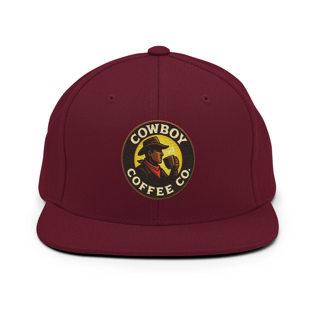Snapback Hat featuring Cowboy Coffee Co logo
