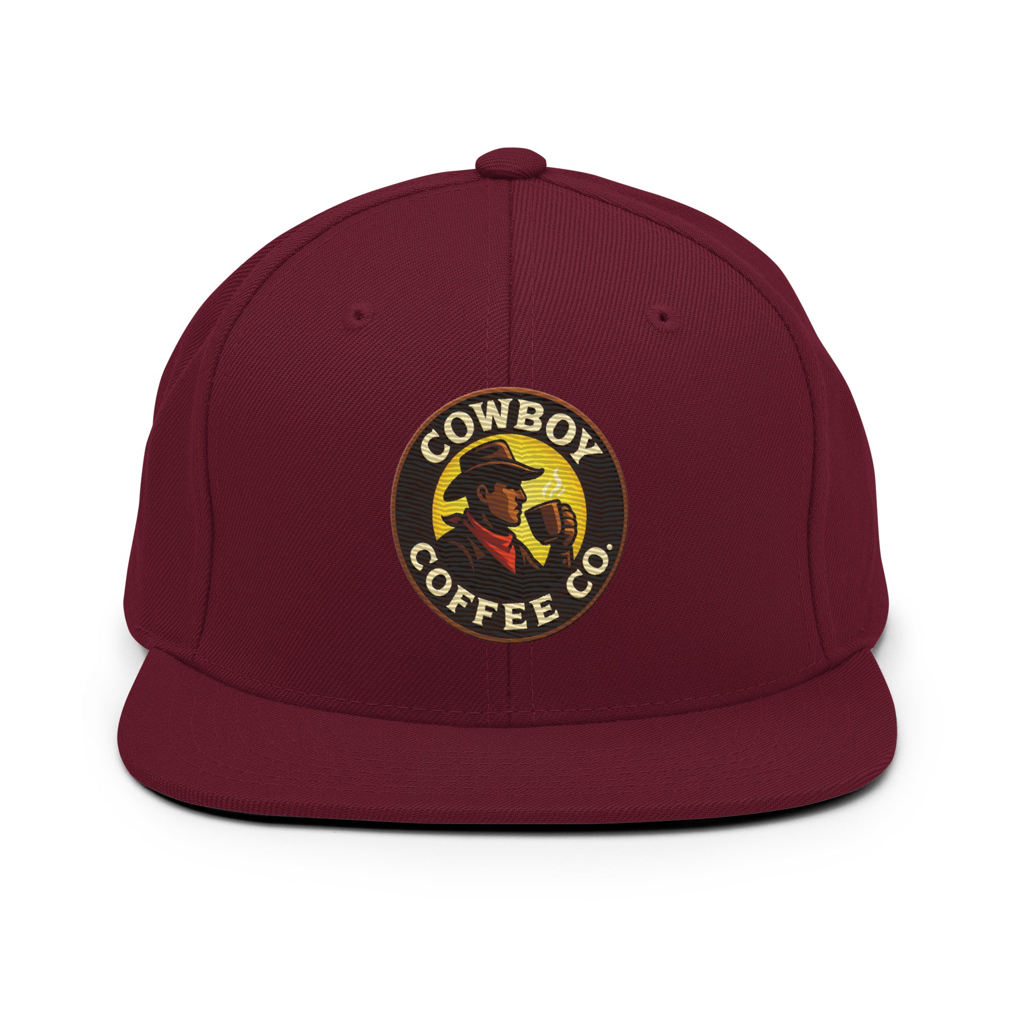 Snapback Hat featuring Cowboy Coffee Co logo