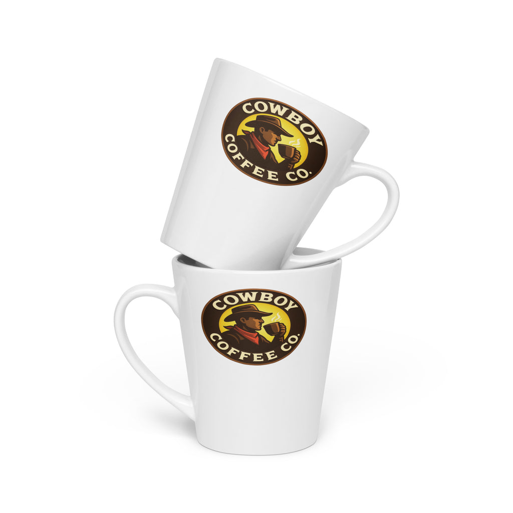 Latte mug with Cowboy Coffee Co logo