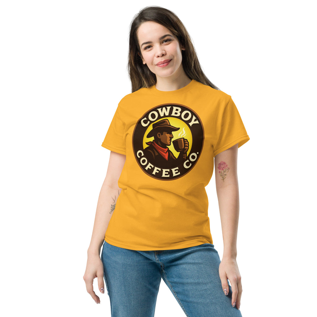 Unisex classic tee featuring Cowboy Coffee Co.