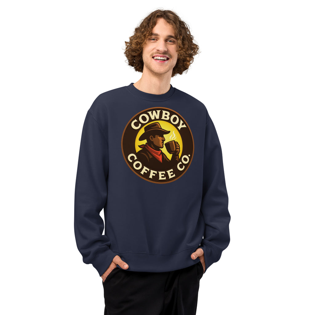 Oversized heavyweight sweatshirt with Cowboy Coffee Co logo