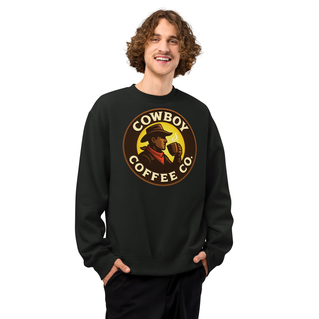 Oversized heavyweight sweatshirt for coffee lovers.